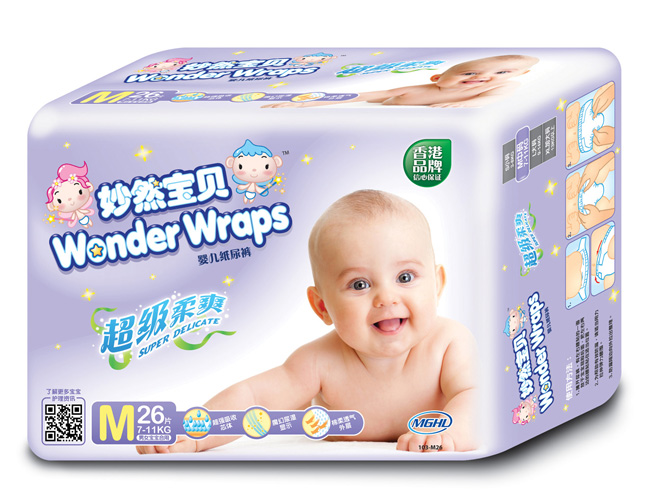 妙然寶貝超級(jí)柔爽嬰兒紙尿褲(正面)