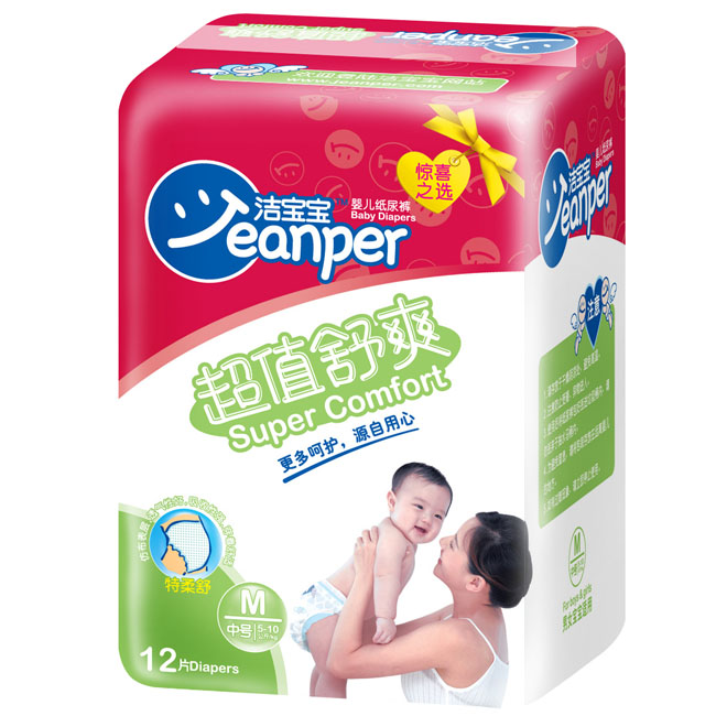 潔寶寶超值舒爽嬰兒紙尿褲M12