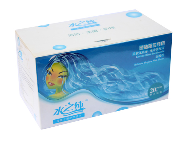 水之純隱私部位專用盒裝濕巾