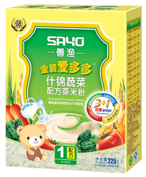 善漁金裝愛(ài)多多什錦蔬菜配方蒸米粉