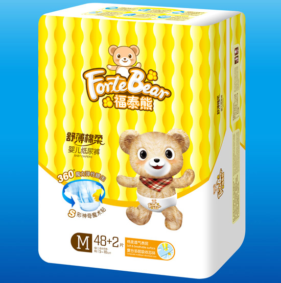福泰熊舒薄棉柔嬰兒紙尿褲M碼48+2片