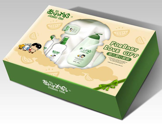 西瓜太郎嬰兒洗護用品愛心禮盒套裝