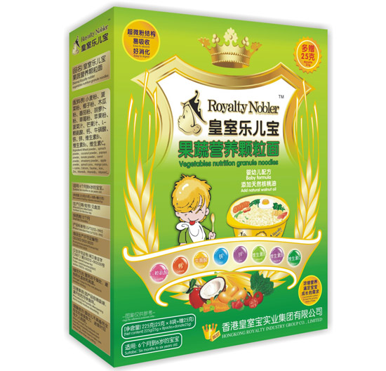 皇室樂兒寶果蔬營(yíng)養(yǎng)顆粒面225克