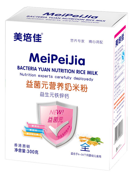 美培佳益生元鐵鋅鈣益菌元營(yíng)養(yǎng)奶米粉盒裝