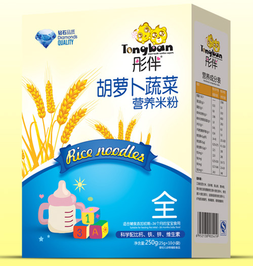 彤伴胡蘿卜蔬菜營(yíng)養(yǎng)米粉盒裝全段