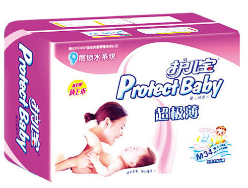 護(hù)兒寶超級(jí)薄嬰兒紙尿片M碼34片