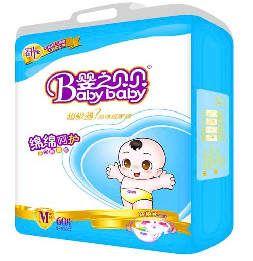 嬰之貝貝超極薄尿褲中號60片