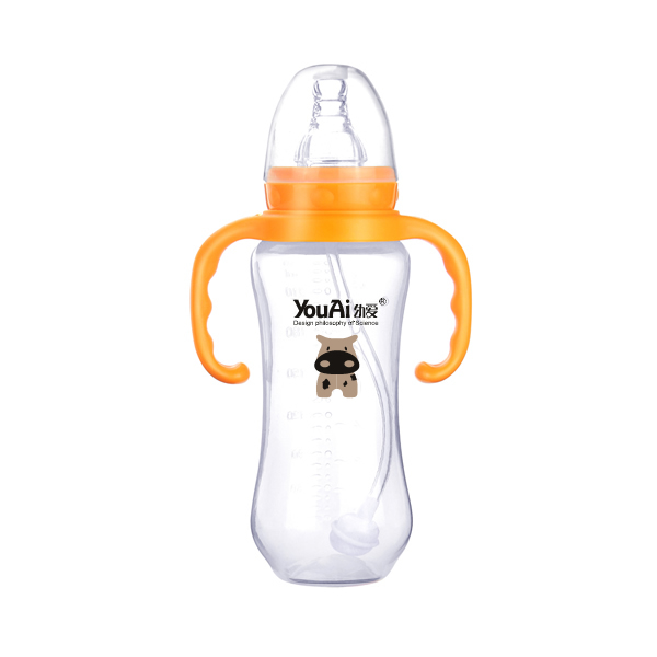 幼愛PP標(biāo)口帶柄自動(dòng)吸葫蘆奶瓶240ml