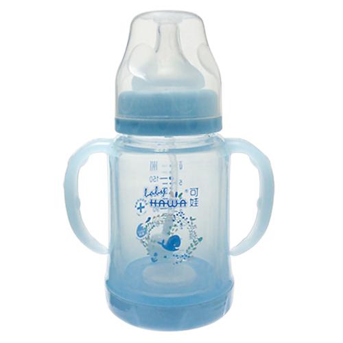可娃寬口徑雙層保護晶鉆玻璃奶瓶180ML