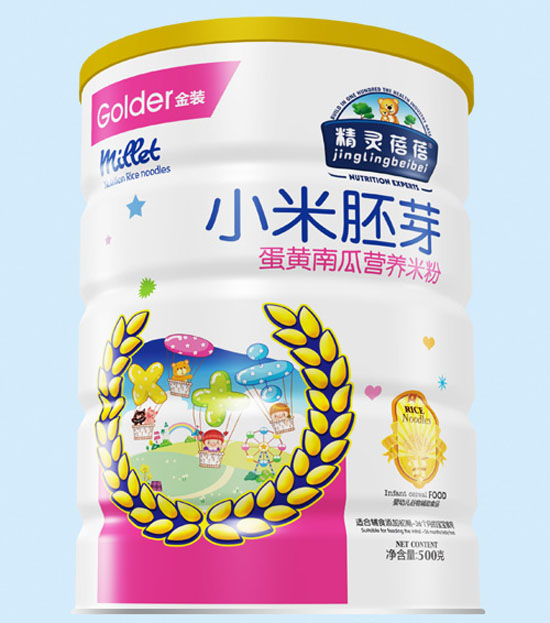 精靈蓓蓓蛋黃南瓜小米胚芽營養(yǎng)米粉