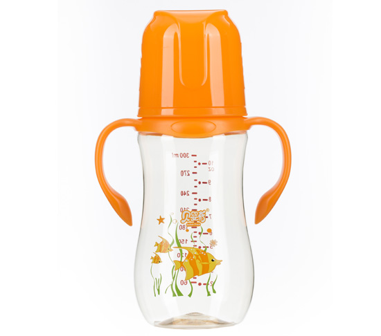 貝嬰奇300ML寬口自動PPSU奶瓶橙