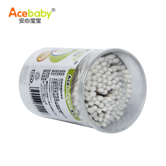 安心寶寶扭花細(xì)紙棒棉簽150支裝側(cè)面