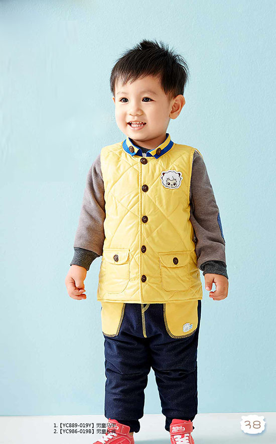 澳恬喜氣羊羊男童馬甲長褲