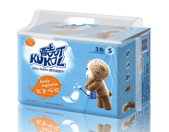 酷可有氧呼吸嬰兒紙尿片S碼38片小包