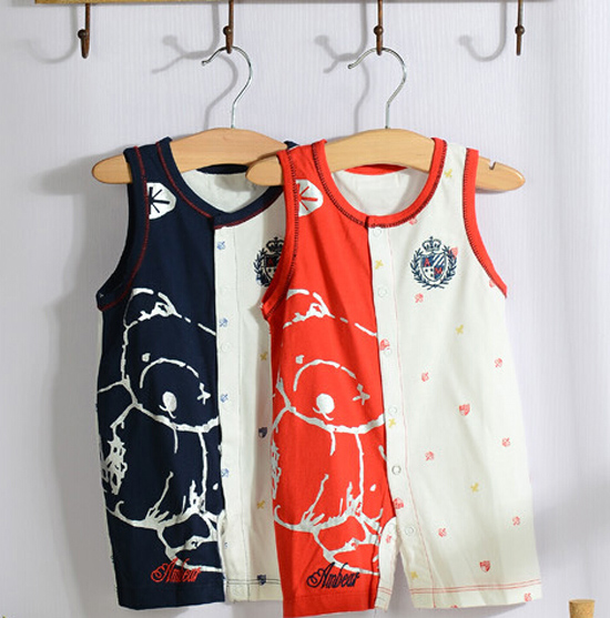 安米小熊背心閉檔哈衣連體衣A3154