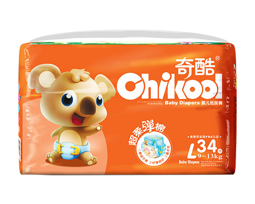 奇酷熊超柔彈棉紙尿褲L34片