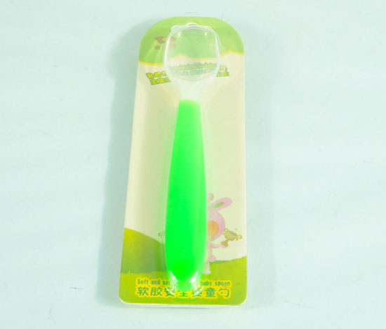 史代爾軟膠安全嬰童勺綠