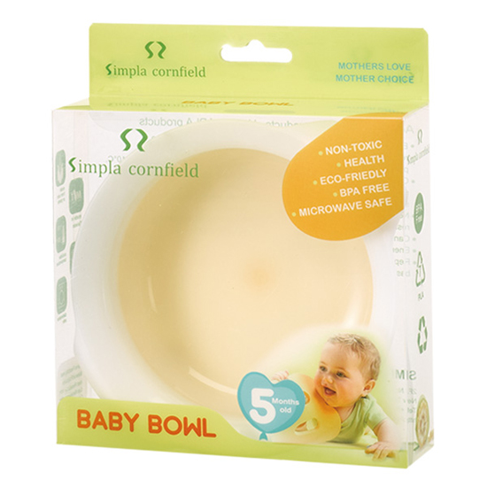 玉米田嬰童淺碗-鵝黃