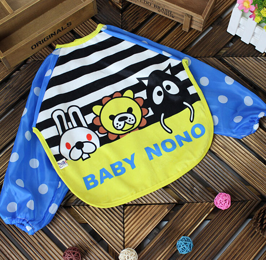 寶寶罩衣食飯衣畫(huà)畫(huà)衣圍兜藍(lán)