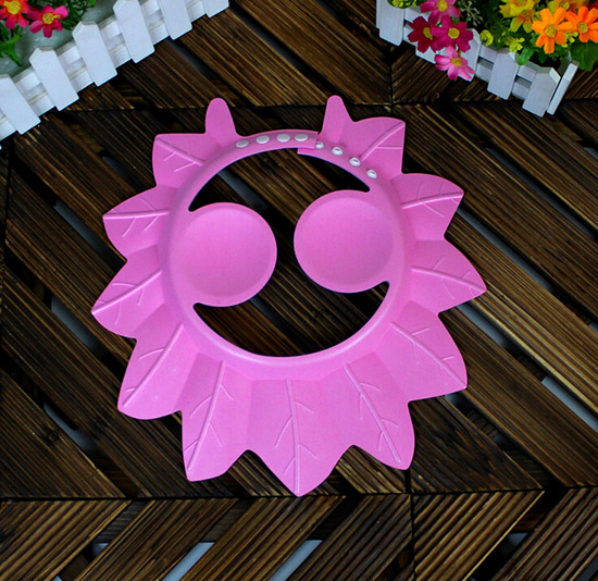 加厚兒童洗頭帽紅