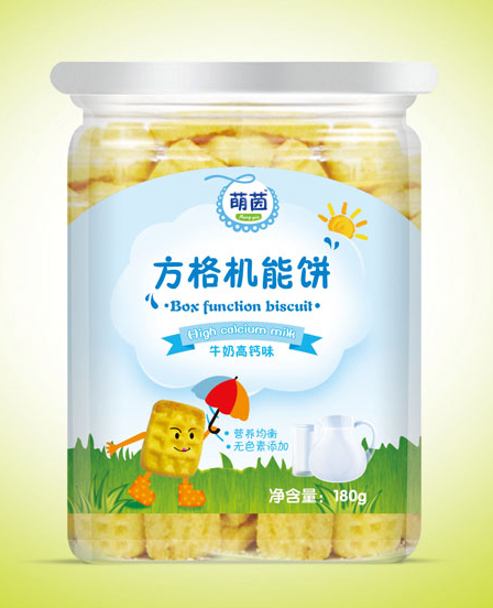 萌茵方格餅牛奶高鈣機能餅干
