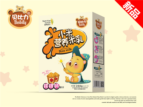 貝比力小米營(yíng)養(yǎng)米乳鈣鐵鋅配方盒裝