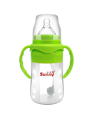小太陽(yáng)硅膠防脹氣全自動(dòng)奶瓶220ML