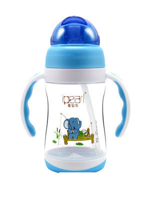 愛(ài)貝爾雙色兒童吸管杯300ML