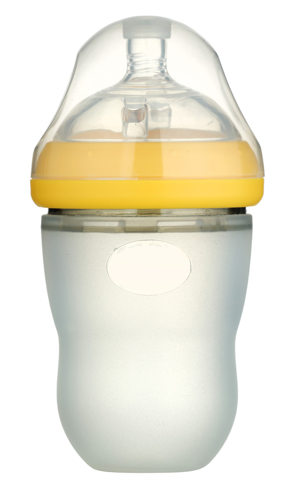 小蘋(píng)果硅膠奶瓶 大 黃色