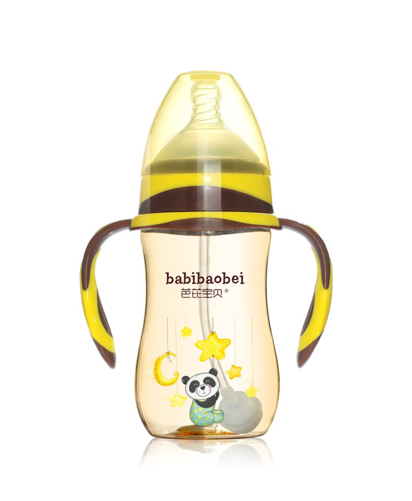 芭芘寶貝PPSU寬口徑奶瓶黃色