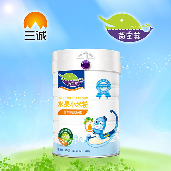 茵寶萊雪梨蔬菜多維水果小米粉罐裝