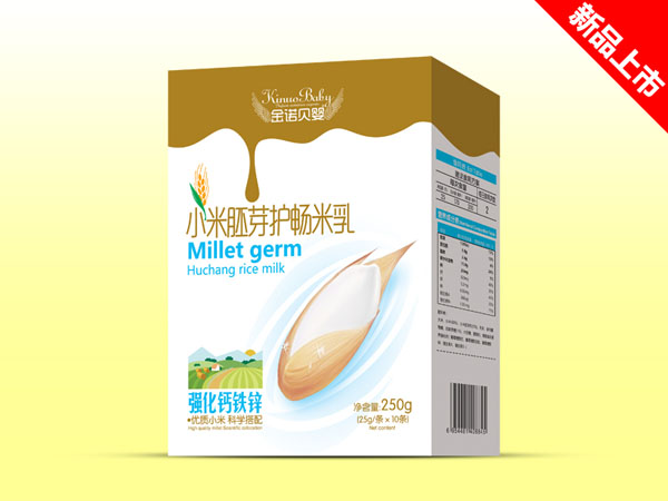 金諾貝嬰小米胚芽護暢米乳-強化鈣鐵鋅盒裝