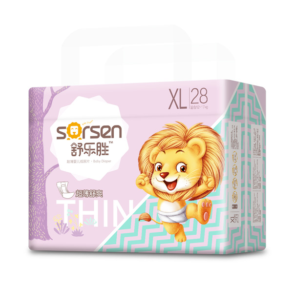 舒樂(lè)勝超薄嬰兒紙尿片小包XL28