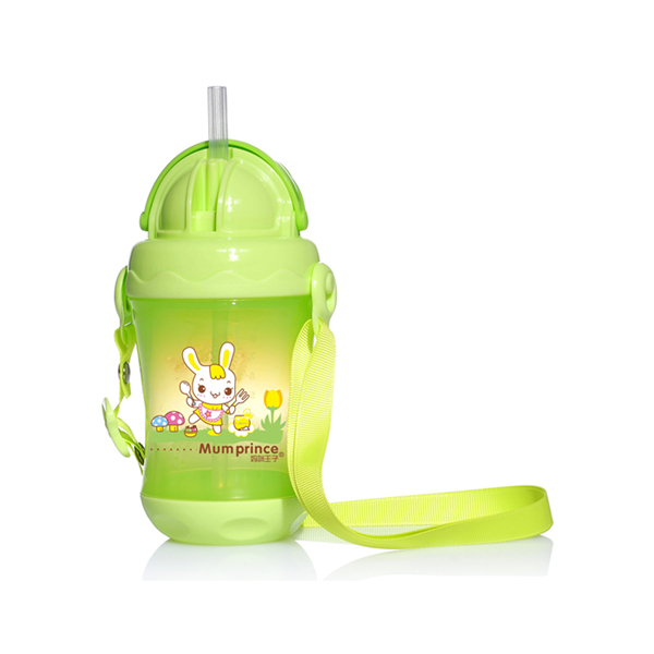 媽咪王子高級背帶水壺260ml 綠色