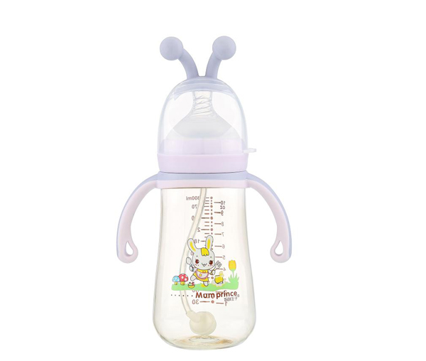 媽咪王子PPSU寬口小蜜蜂180ml奶瓶 紫色