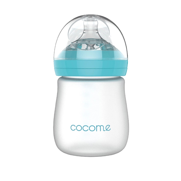 可可萌新生兒防爆感溫奶瓶 藍(lán)色