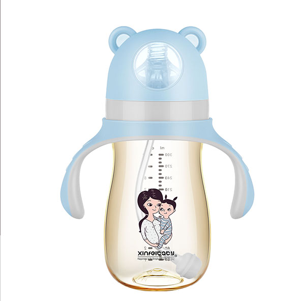 馨菲寶貝超寬口徑PPSU奶瓶300ml藍(lán)色