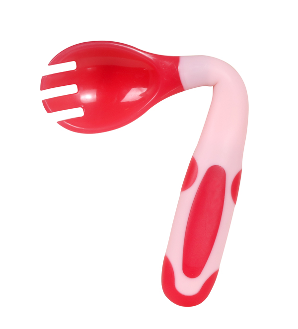 有貝彎頭勺子 紅色