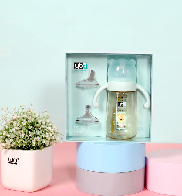 有貝PPSU寬口徑自動(dòng)奶瓶套裝 藍(lán)色