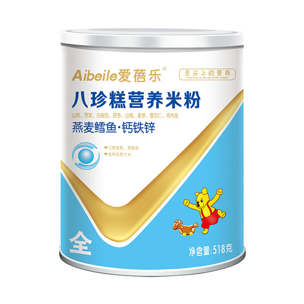 愛(ài)蓓樂(lè)八珍糕營(yíng)養(yǎng)米粉-燕麥鱈魚(yú)鈣鐵鋅