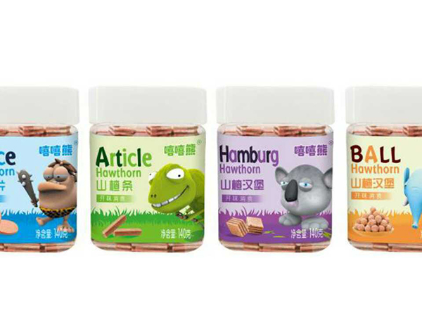 嘻嘻熊:160克山楂系列(透明四方型塑料罐)