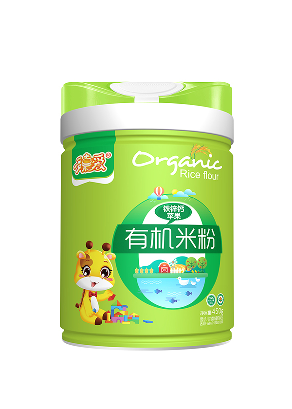 多嘉愛(ài)有機(jī)米粉罐裝 鐵鋅鈣蘋(píng)果