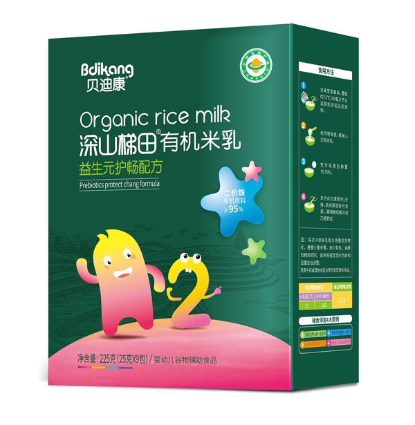 貝迪康深山梯田有機(jī)米乳 益生元護(hù)暢配方 盒裝