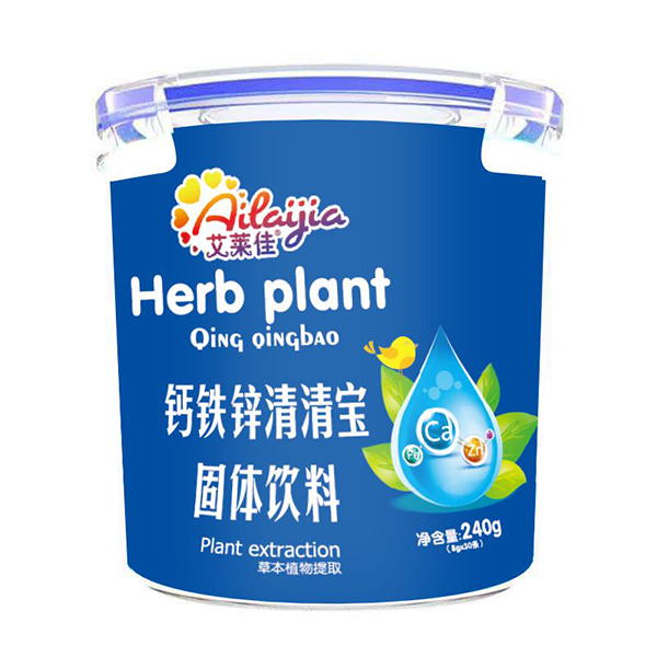 艾萊佳鈣鐵鋅清清寶固體飲料 樂(lè)扣桶裝