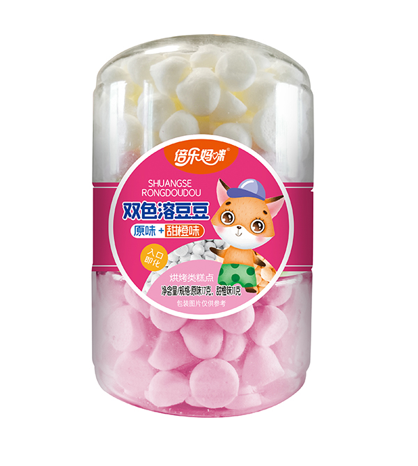 倍樂(lè)媽咪雙色溶豆豆-雙扣罐原味+甜橙味