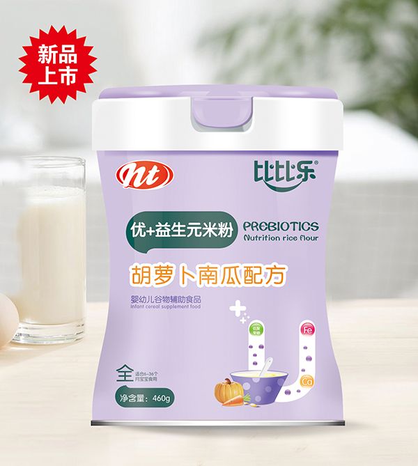 比比樂胡蘿卜南瓜優(yōu)+益生元米粉 聽裝