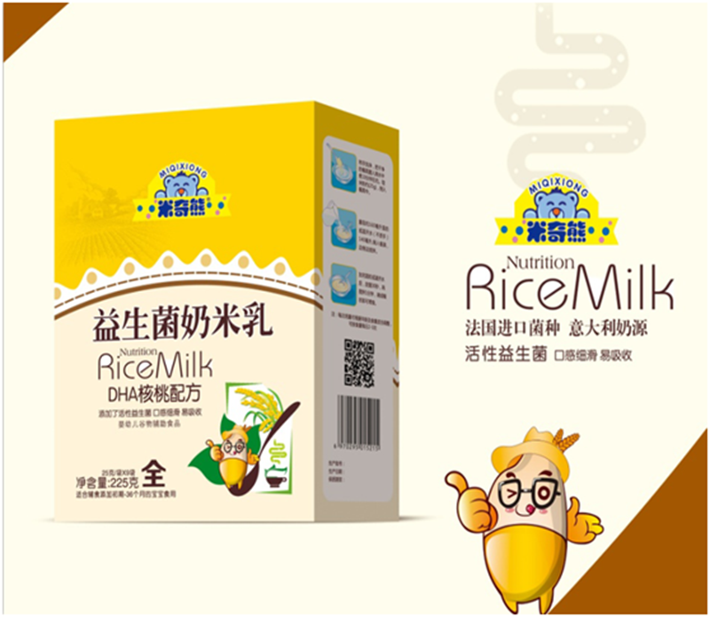 米奇熊益生菌奶米乳 DHA核桃配方 盒裝