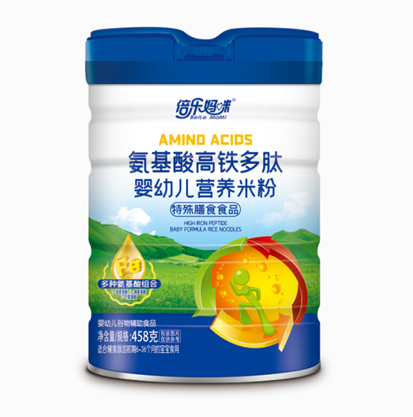 倍樂(lè)媽咪氨基酸高鐵多肽嬰幼兒配方米粉