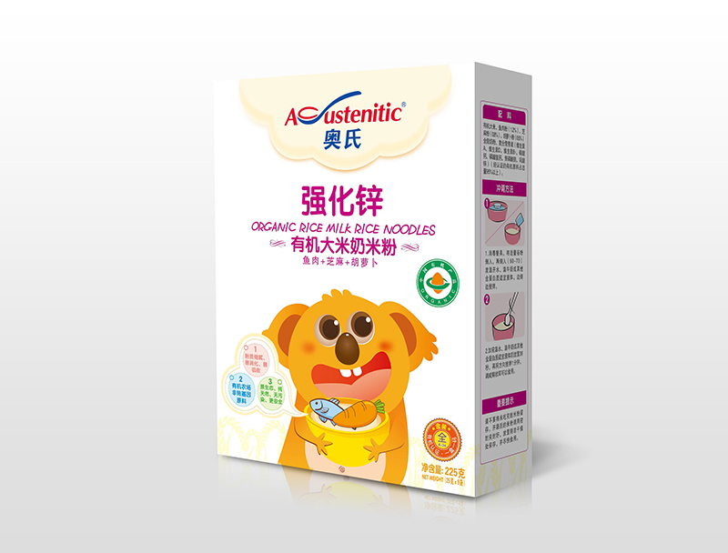 奧氏強化鋅有機大米奶米粉 225克盒裝