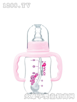安心有柄自動母乳實(shí)感小圓弧奶瓶